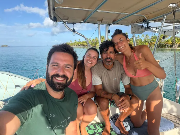 Guests and crew together on deck